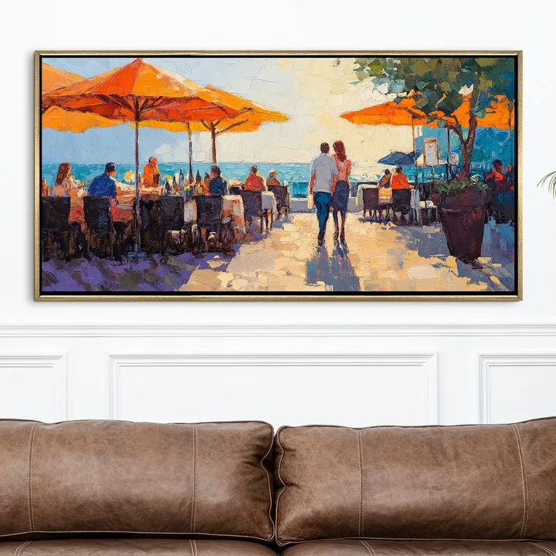 Riviera Dreams Wall Painting With Frame media 4