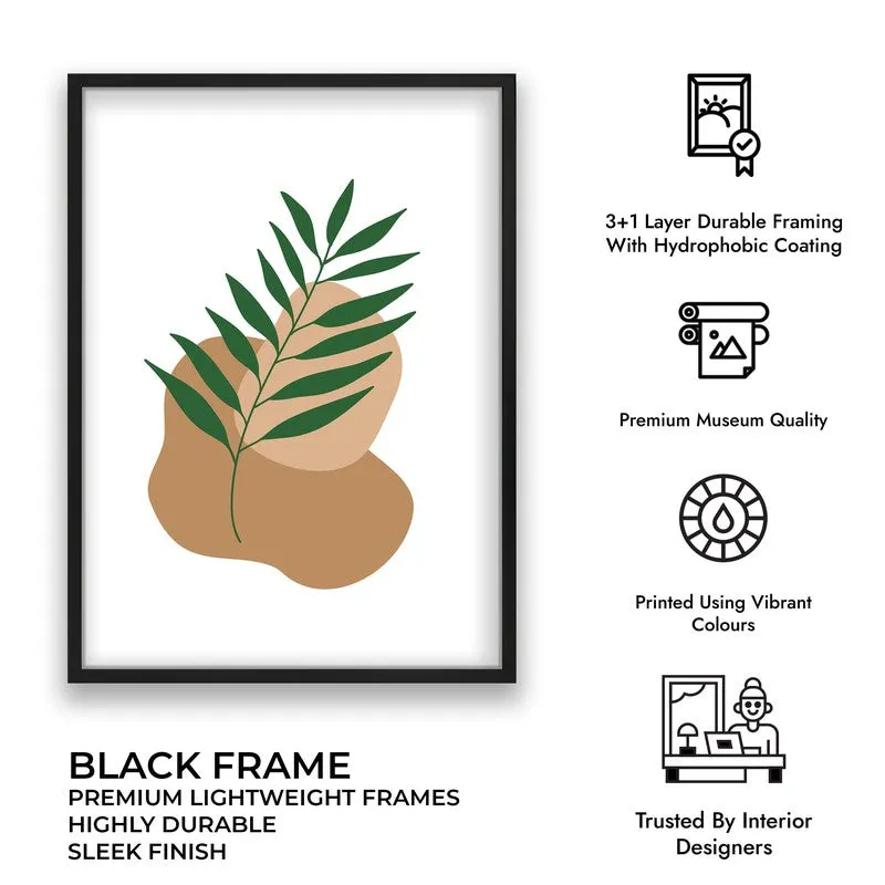 Clay Verve Canvas Wall Painting With Black Frame media 12