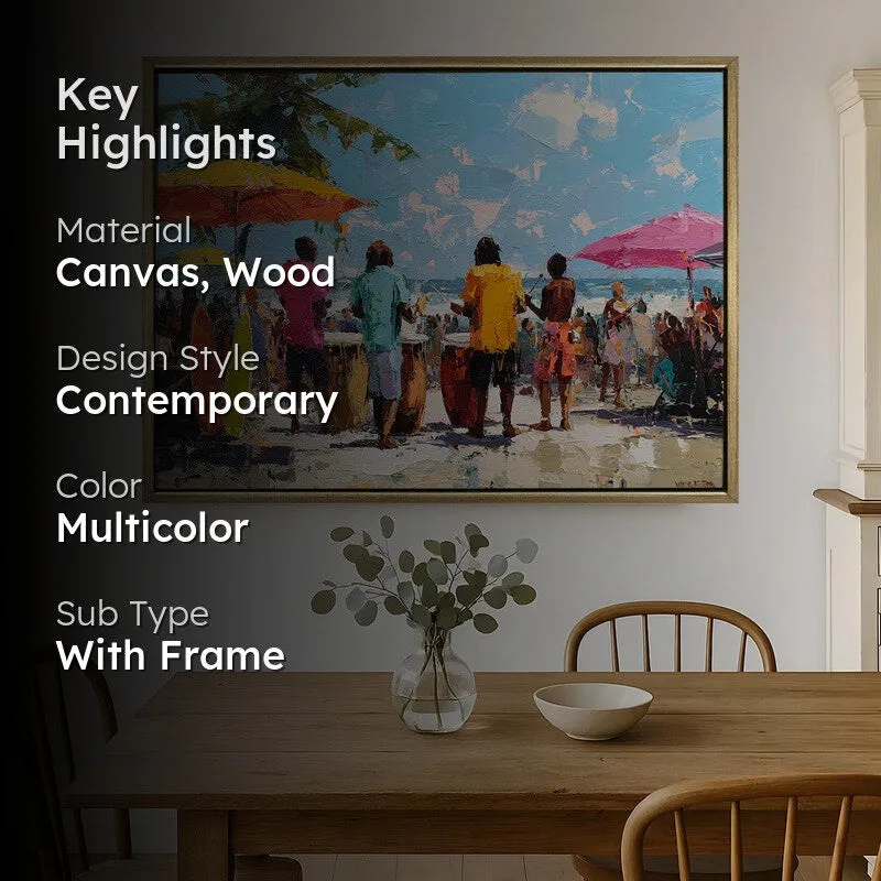Coastal Melody Canvas Wall Painting With Frame media 2