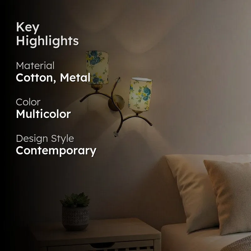 LumiBranch Dual Cotton Wall Lamp - White & Blue media 2