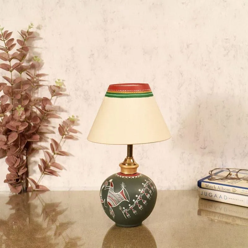 Faadya Terracotta Table Lamp - Multicolor media 3