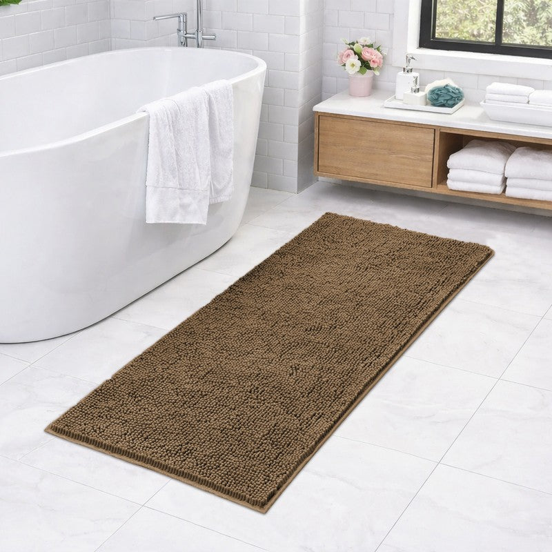 CalmCore Solid Microfiber Bath Mat - Brown