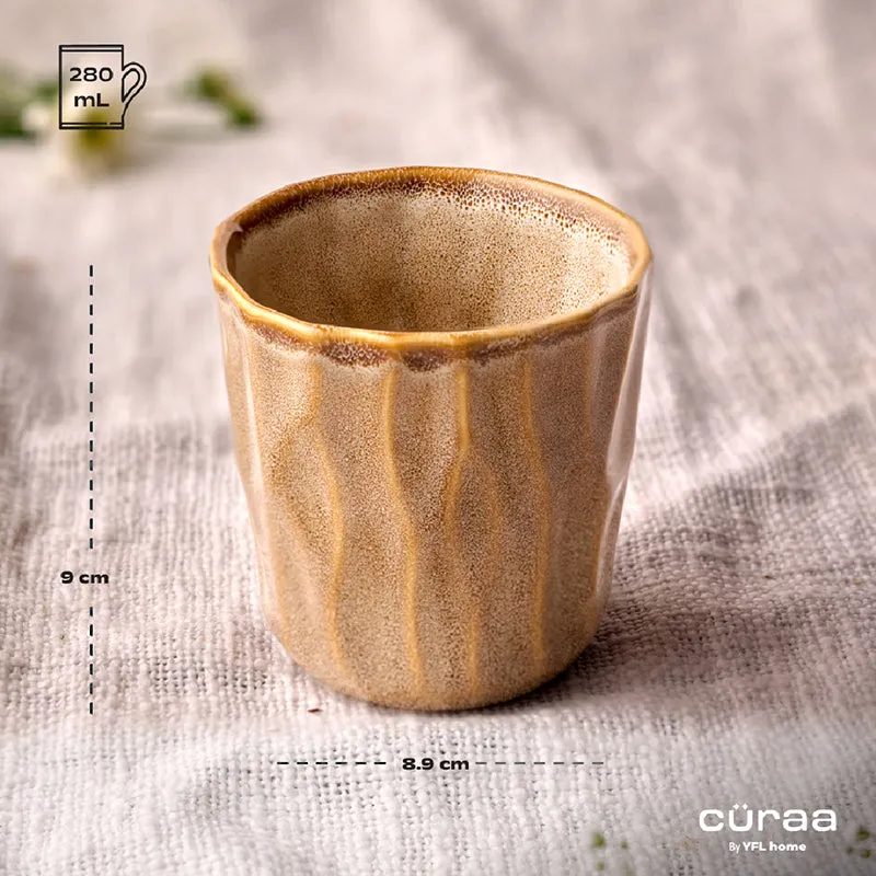 Cüraa  By YFL Home Rustic Facet & Flow Tumbler - 280 mL media 5