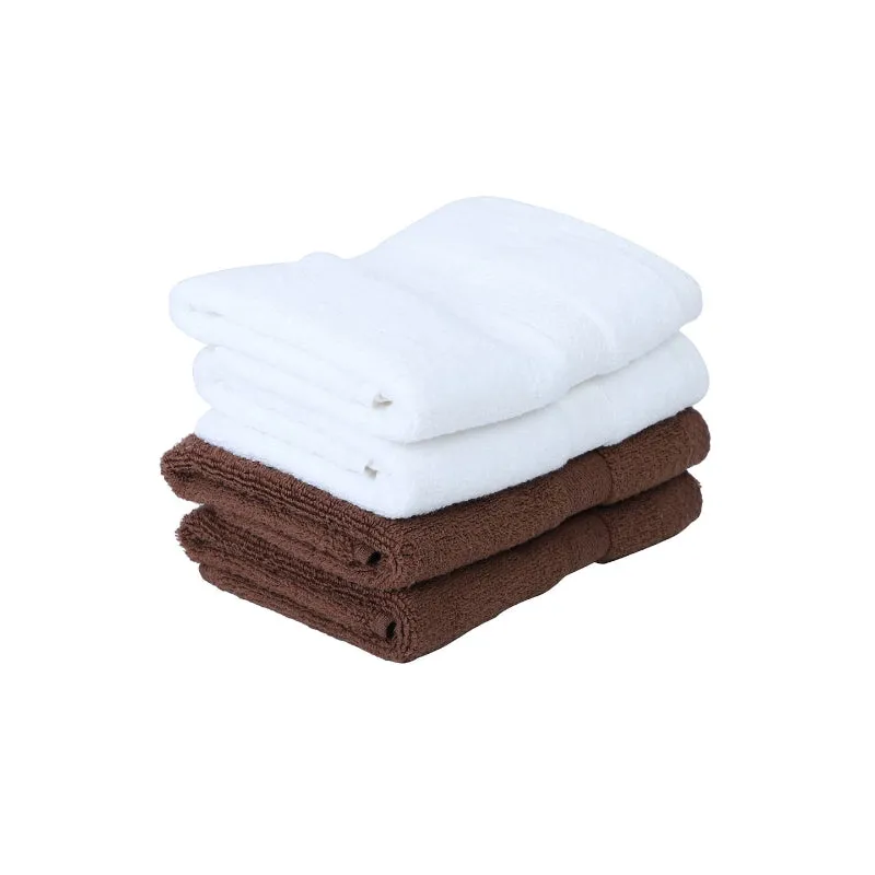 Miorah Hand Towel (White & Brown) - Set Of Four media 4