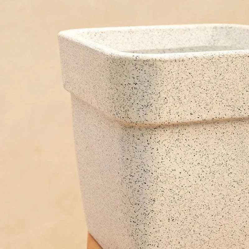Ugaoo Barca Square Small Planter - White media 4