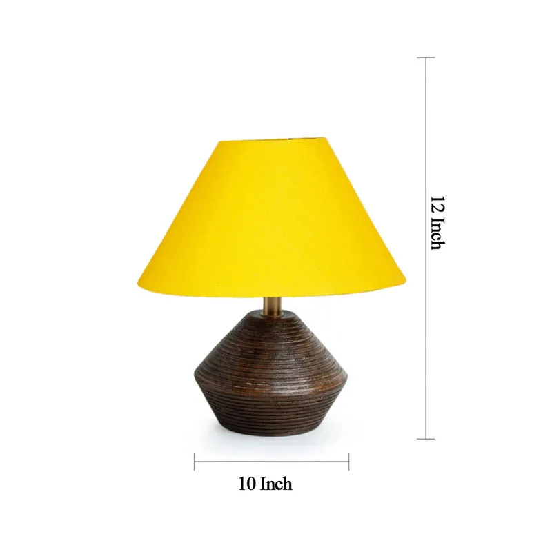 Yami Cone Wooden Table Lamp - Yellow,Brown media 7