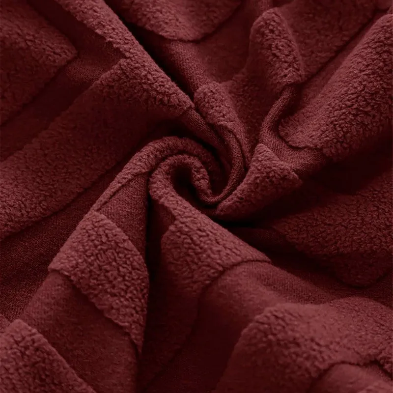 Diamante Jacquard Chair Cover - Maroon media 5
