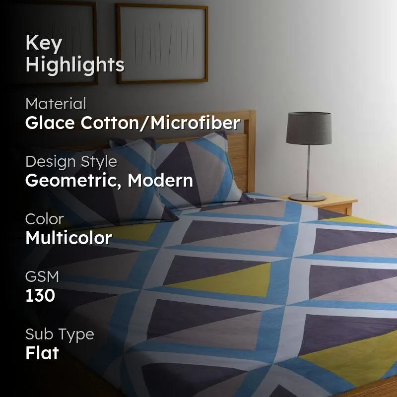 Alida Printed Microfiber Bedsheet - 130 GSM media 2