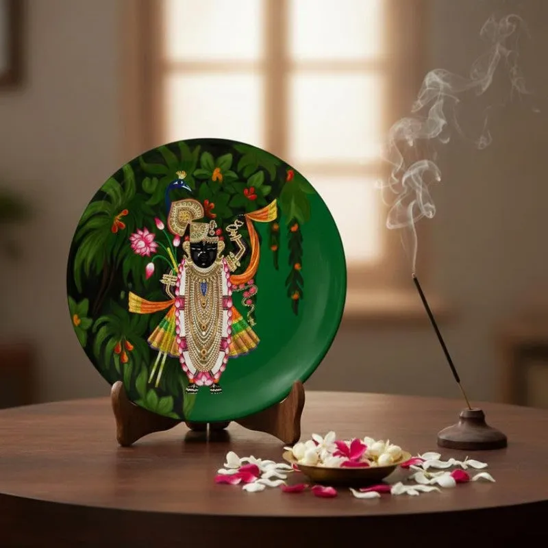 Festive Folklore Decorative Wall Plate With Stand - Set Of Two media 1