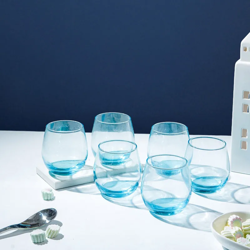 Luminarc Maine Whiskey Glass (320 mL/Sky Blue) - Set Of Six media 1