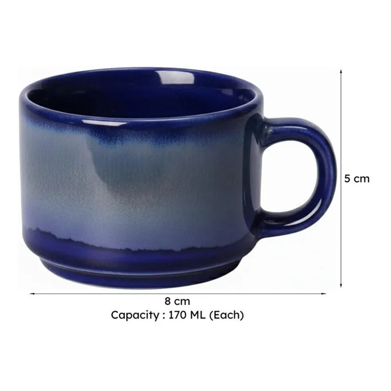 Caterina Ceramic Tea Cup (170 mL Each) - Set of Four media 7