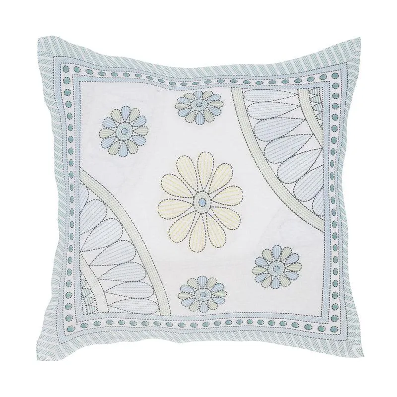 Madviya Floral Diwan Set (Blue) - Six Piece Set media 3