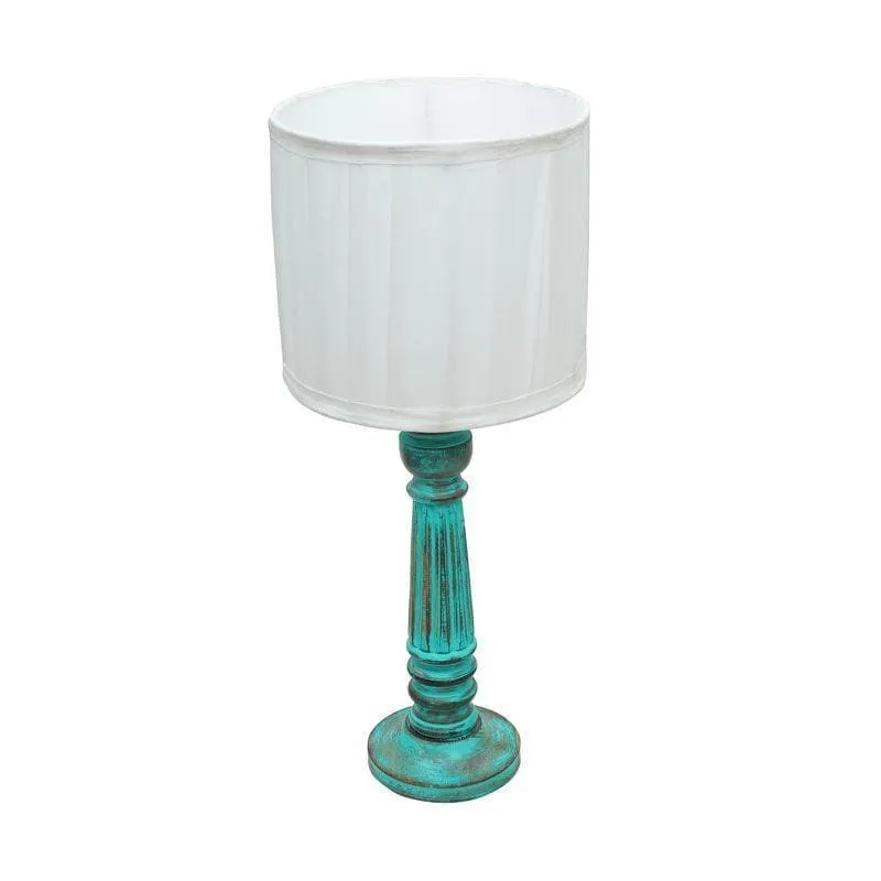 Anjika Fabric Table Lamp - White,Blue media 3