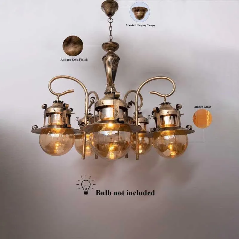 Antique Globe Chandelier media 4