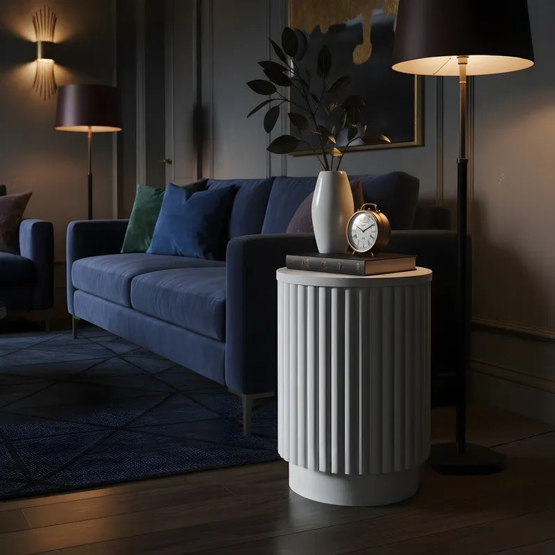 Cynaro Side Table - White media 6