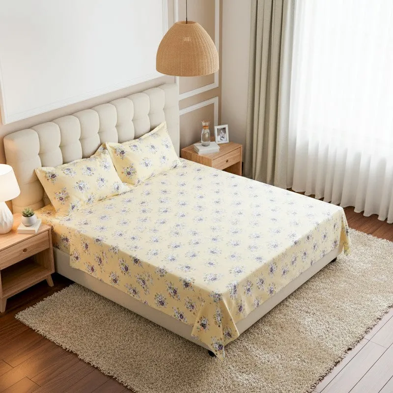 Ivasa Floral Cotton Bedsheet - 120 TC media 1