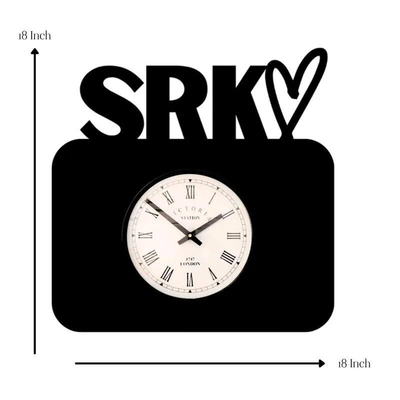 SRK Love Steel Analog Wall Clock - Black media 7