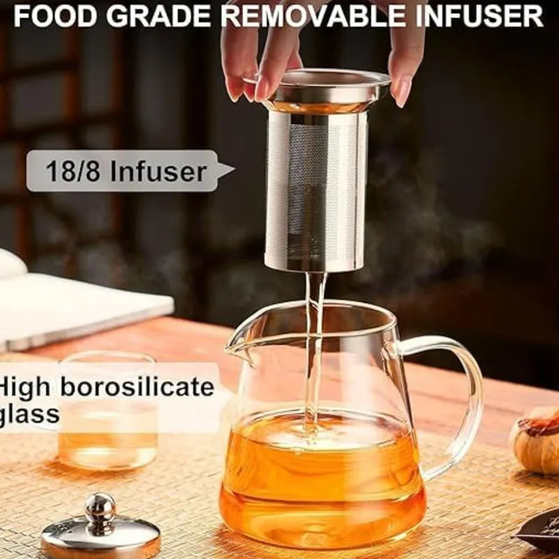 Klaris Heat-Resistant Glass Kettle with Infuser - 750 mL media 8