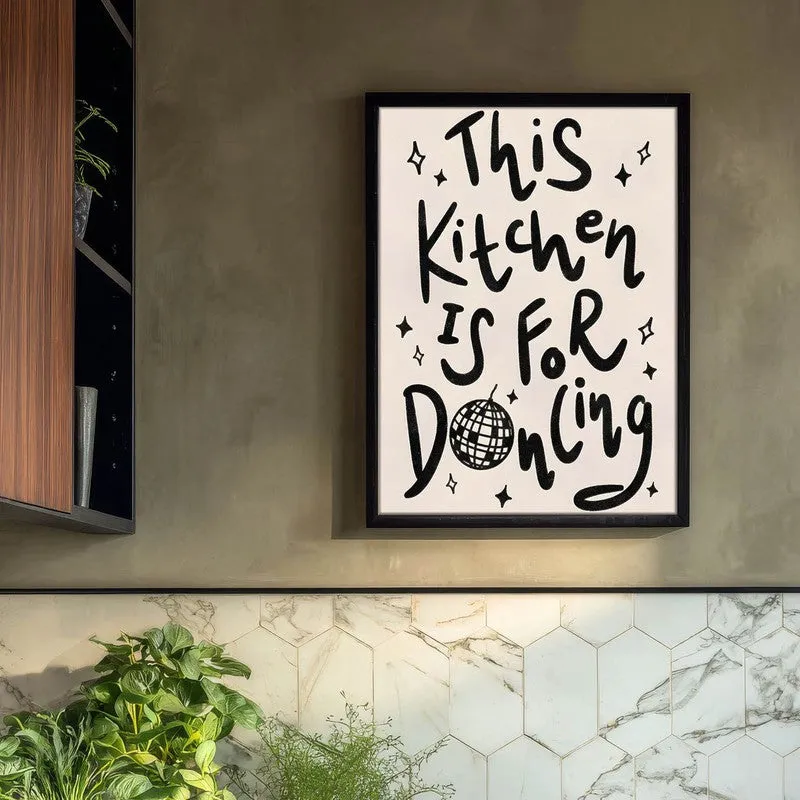 Kitchen Aura Archival Canvas Wall Art - Black media 3