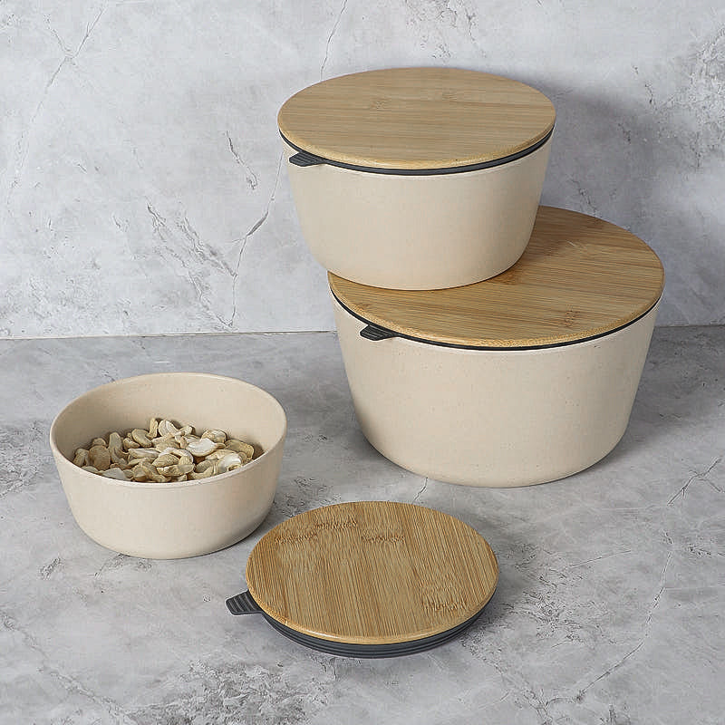 Raine Serving Bowl With Lid (Beige) - Set Of Three media 5