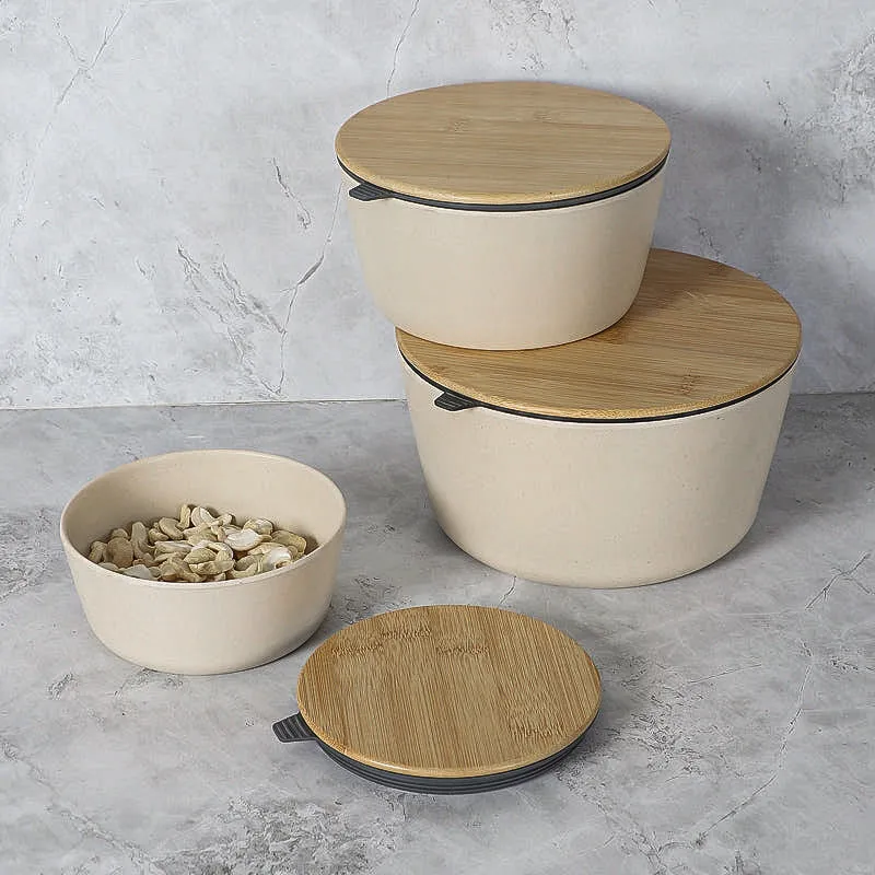 Raine Serving Bowl With Lid (Beige) - Set Of Three media 5