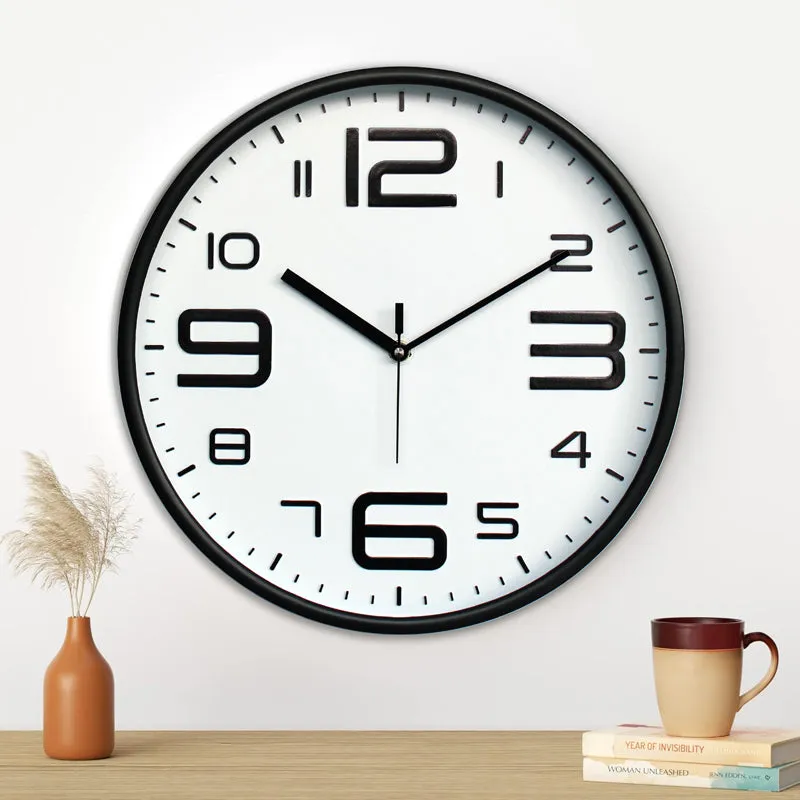 Cadence Analog Wall Clock - Black, White media 1