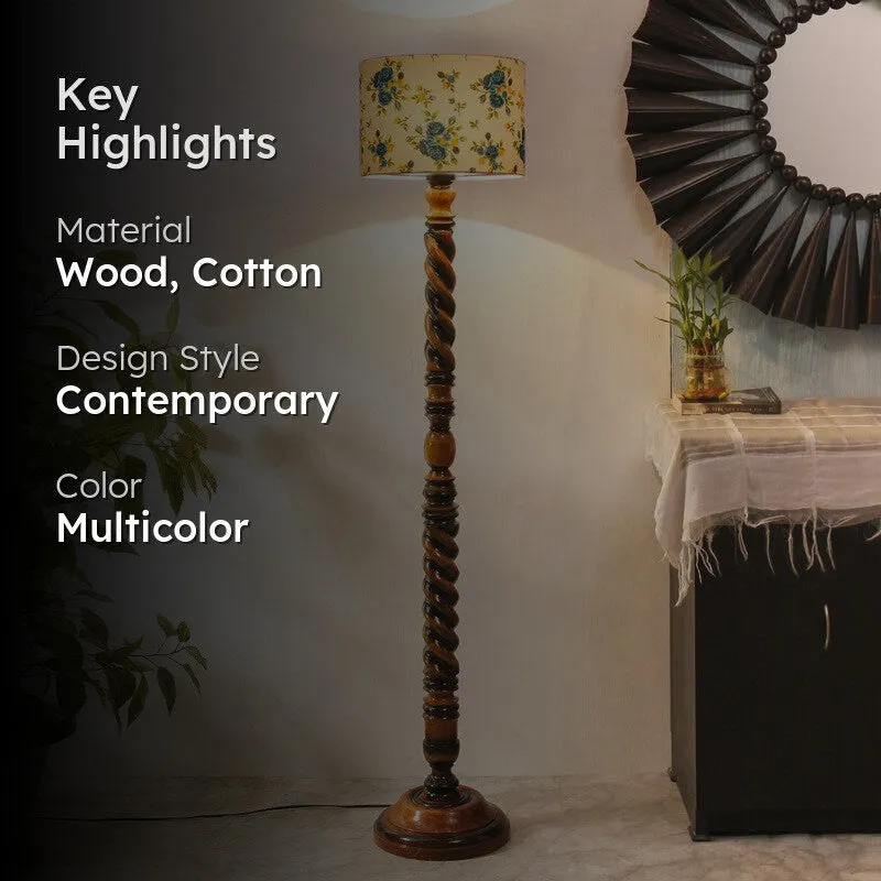 HaloCylinder Floor Lamp (Floral) media 2