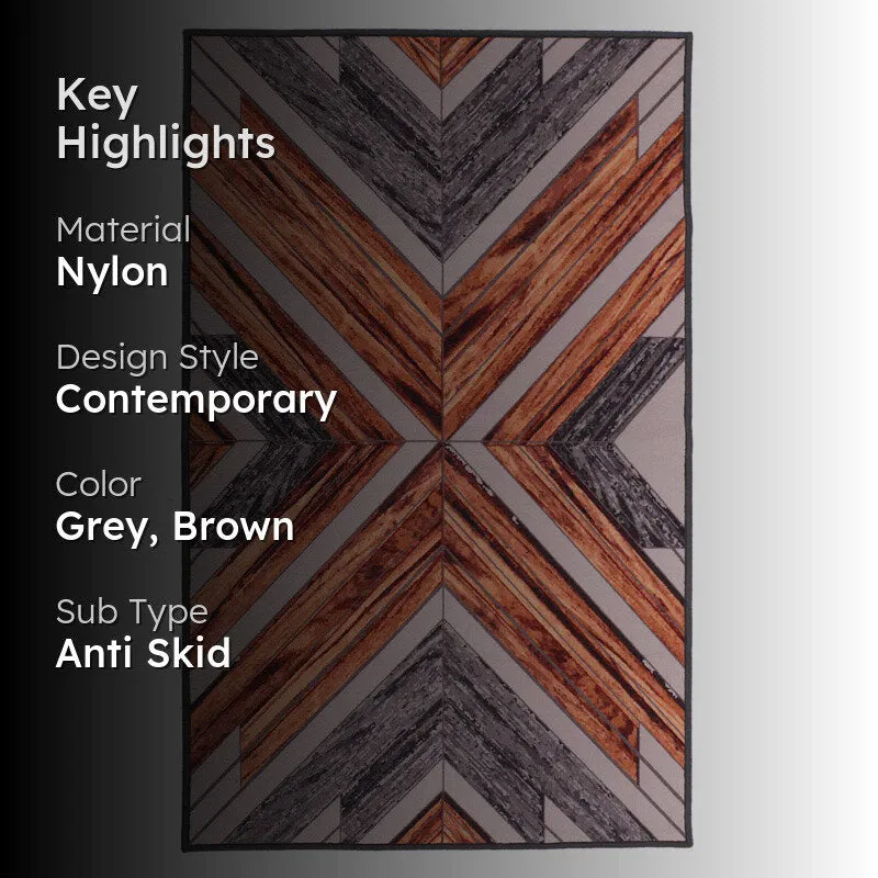 Rustic Diagonals Anti-Skid Carpet media 2