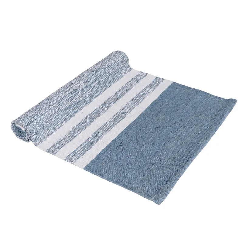 Decoria Cotton Runner Rug - Light Blue media 6