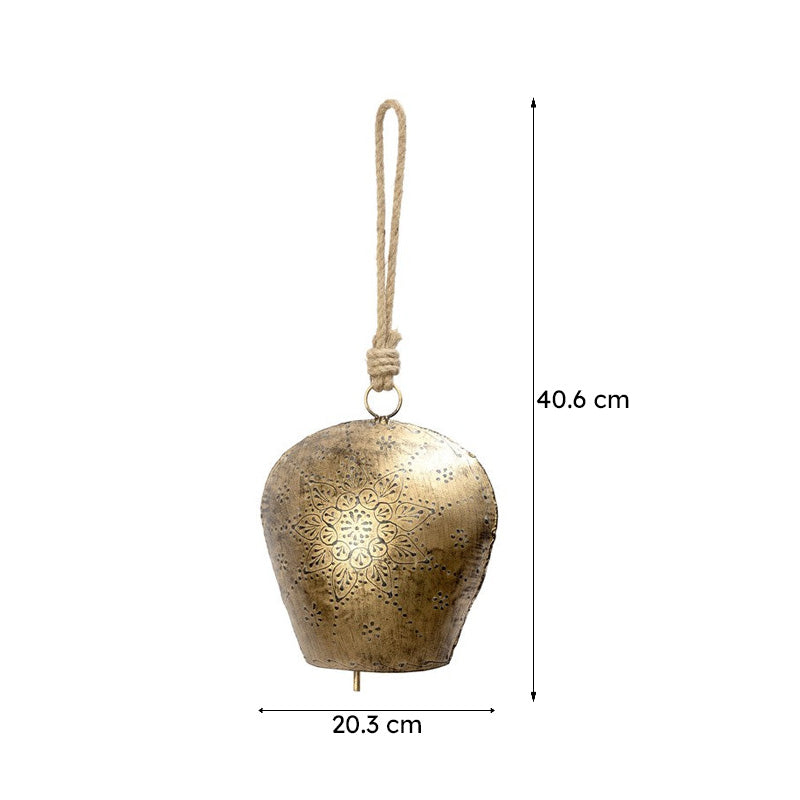 Bellique I Decorative Hanging Bell (Gold) media 6