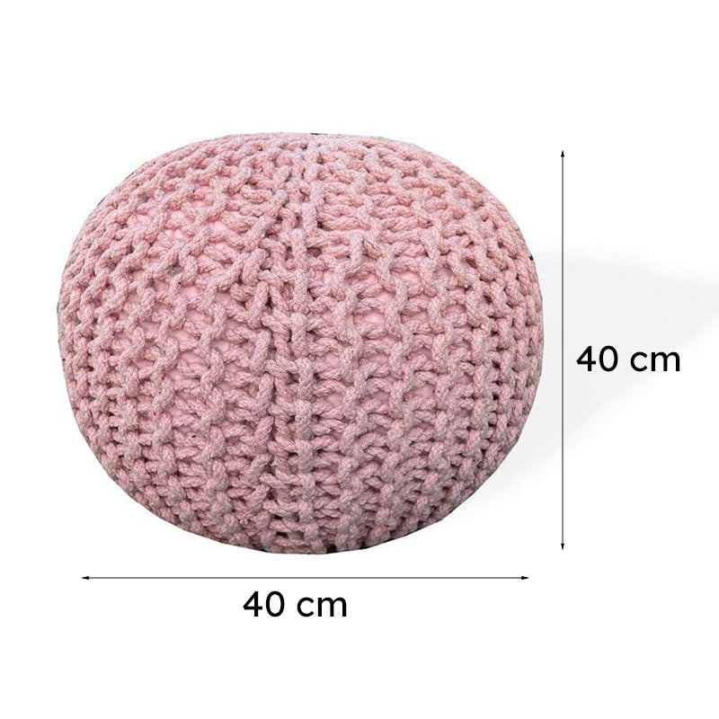 Cuna Cotton Pouffe - Pink media 5