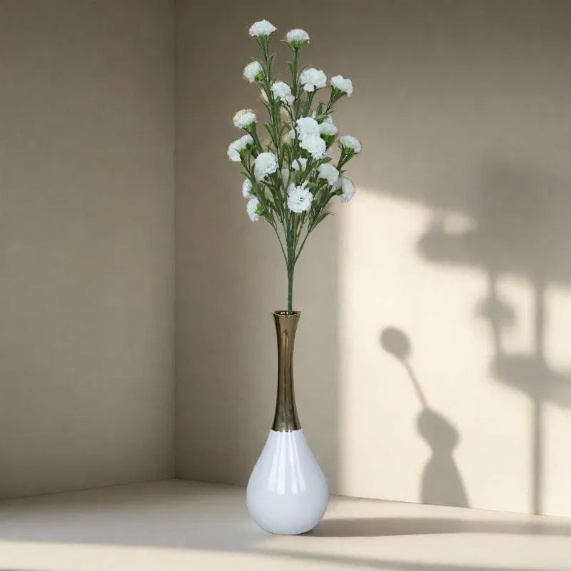 Faux Mini Chrysanthemum Bloom Bunch (White) - Set Of Three media 1