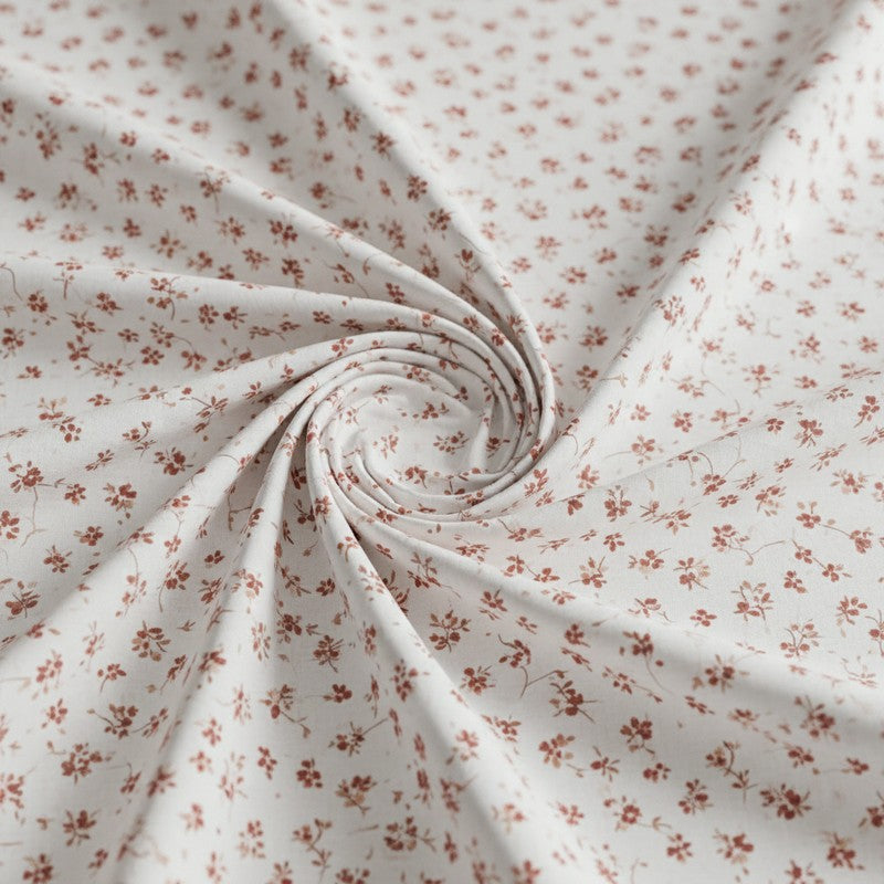 Luciana Floral Printed Cotton Bedsheet (Vermilion) - 180 TC media 5