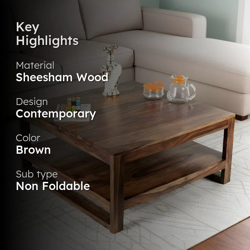 Erixon Sheesham Wooden Center Table - Dark Brown media 2