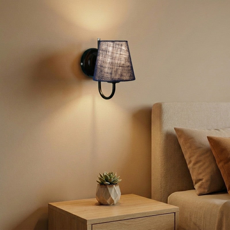 OrbitShade Soft Loom Jute Wall Lamp - Blue