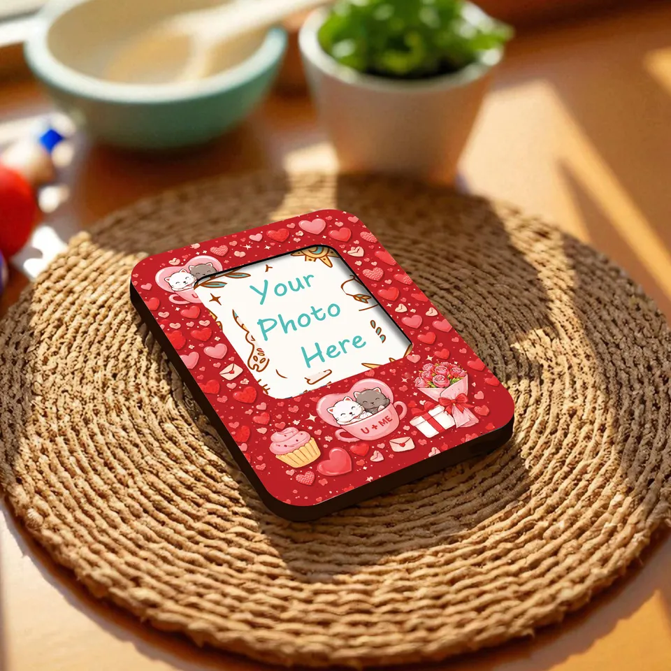 LoveHold MDF Fridge Magnet - Red media 1