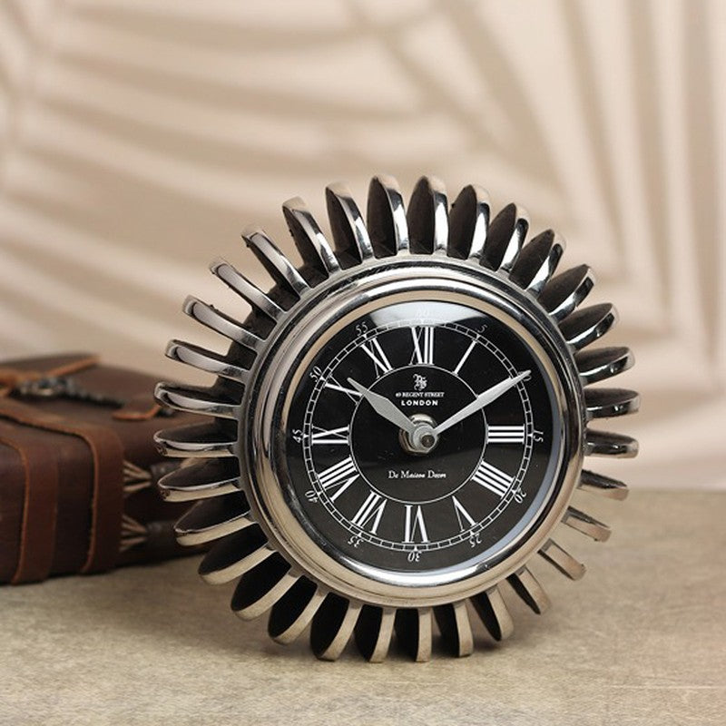 EdgeSculpt Table Clock - Silver