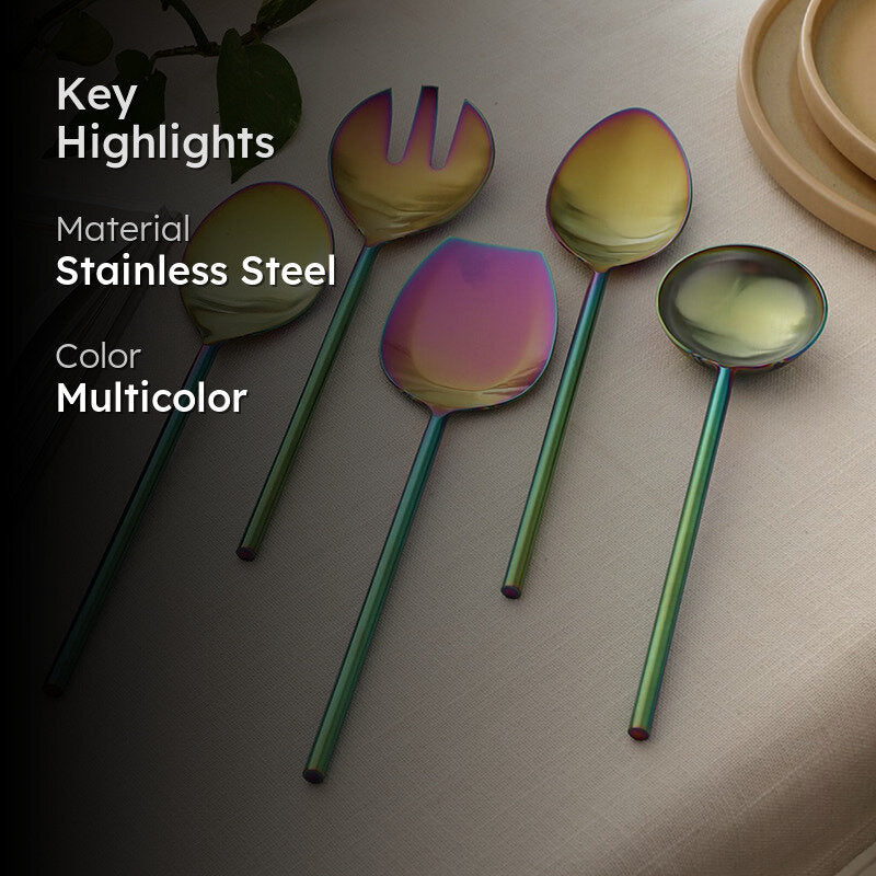 Prisma Stainless Steel serving Spoon - Set Of Five media 2