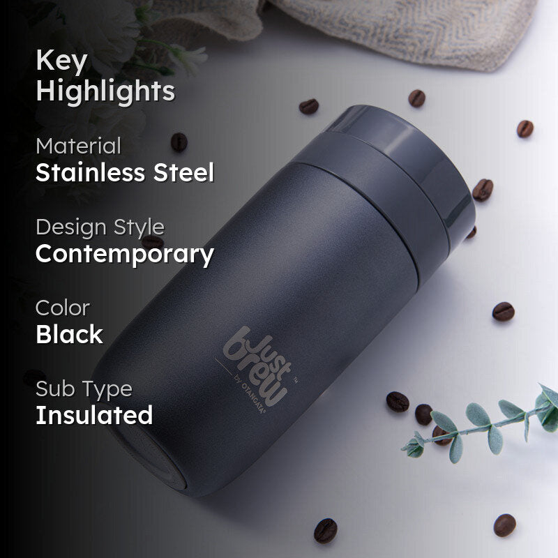 Sip Silico Insulated Sipper (Black) - 355 mL media 2