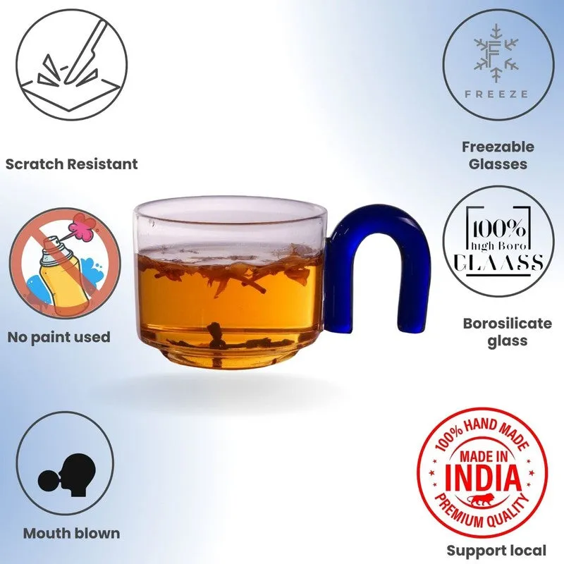 Lyricca Borosilicate Glass Tea Cup (140 mL Each) - Set Of Two media 5