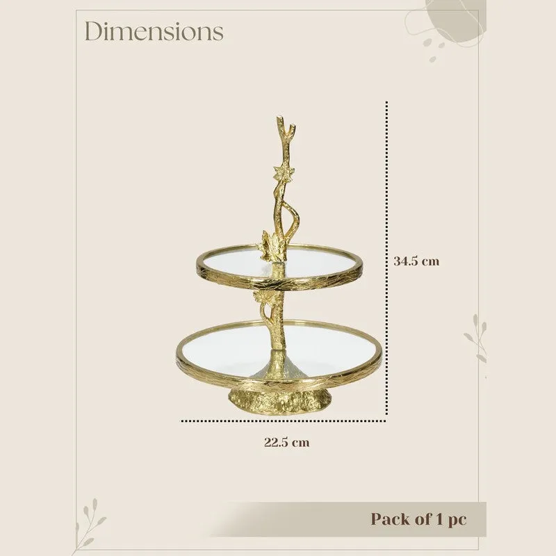Golden Leaf Two Tiered Cake Stand media 6