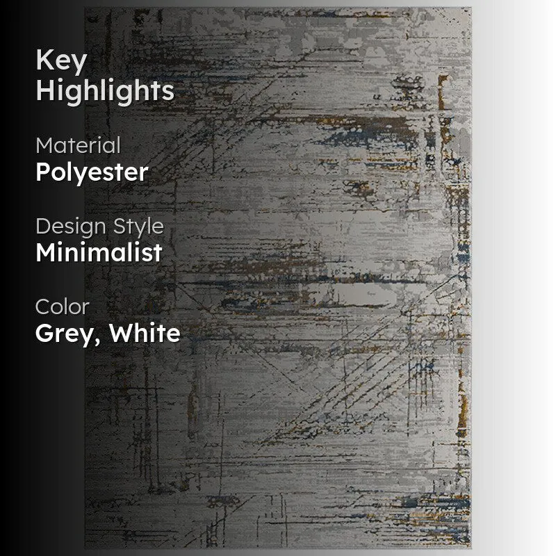Piera Abstract Carpet - White & Grey media 2