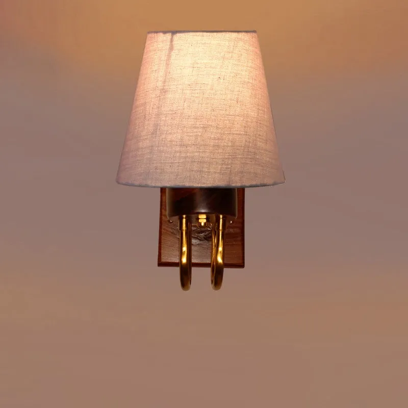 Gilded Arch Decorative Cotton Wall Lamp - Grey media 6