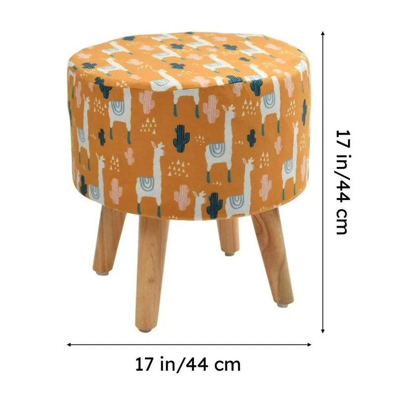 Avira Horse Print Multicolor Engineered Wood Ottomans - Set Of Two media 9