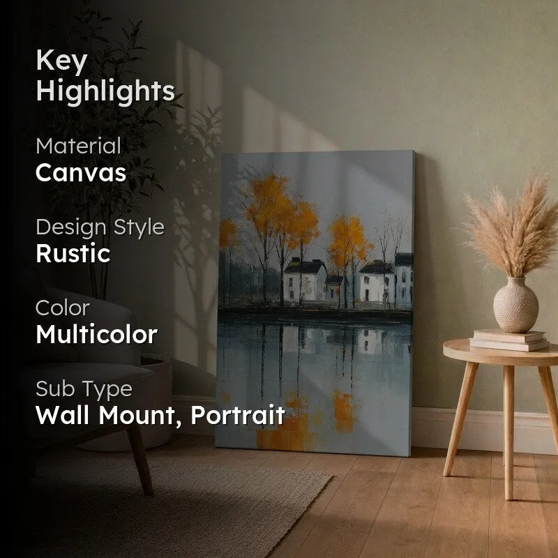 Autumn Reflection Landscape Canvas Wall Art media 2