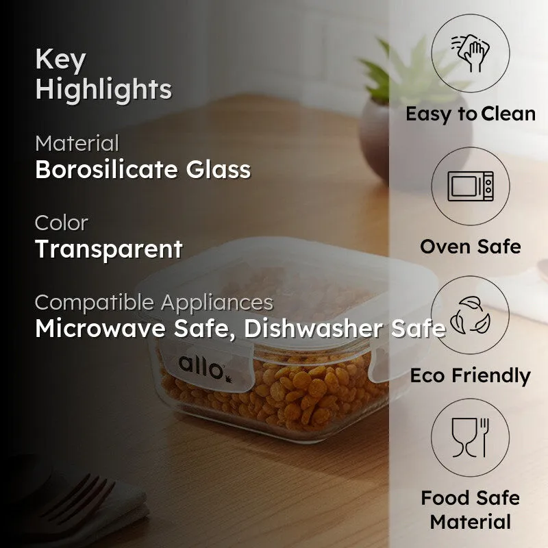 Crilvo Leak Proof Glass Lunch Box - 320 ML media 2