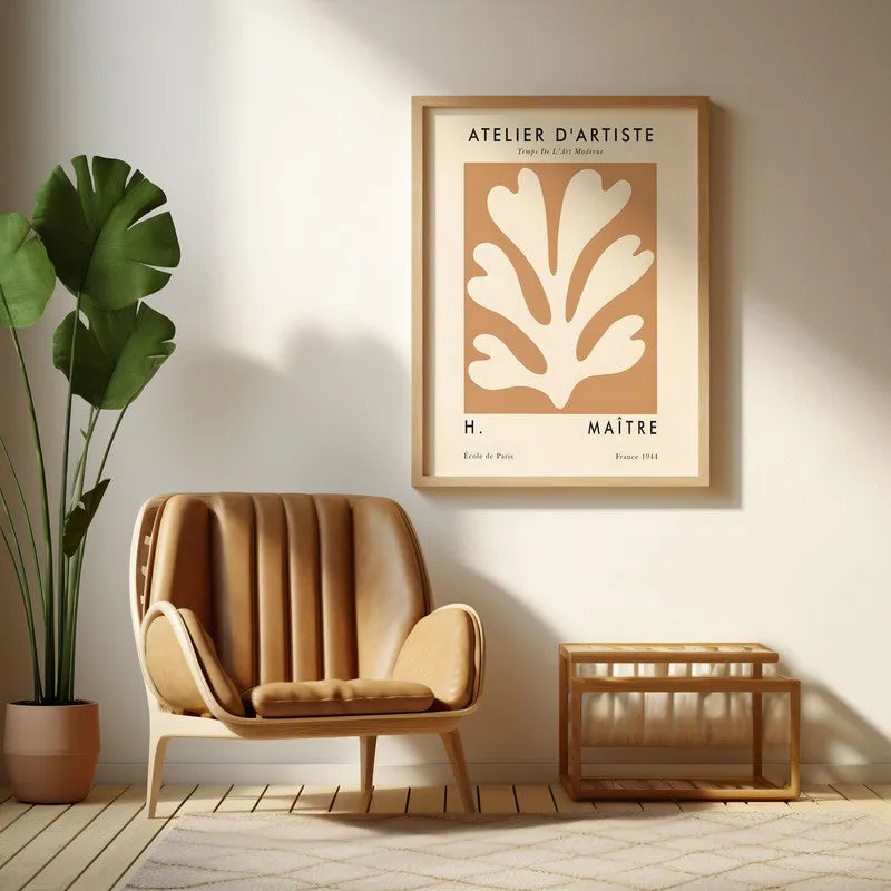 Earthy Elegance Canvas Wall Painting With Brown Frame media 6