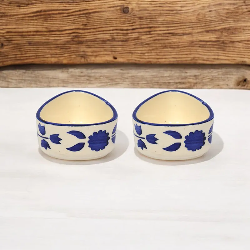 Grecian Blooms Ceramic Dip Bowl (80 mL) - Set Of Two media 1