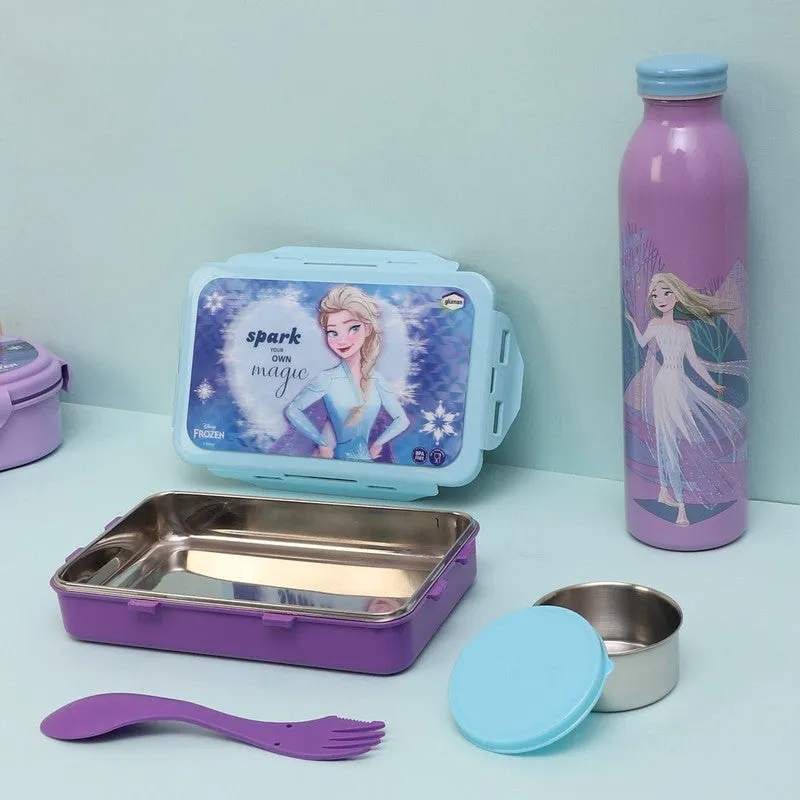 Elsa & Anna Lunch Box 700 ML With 650 ML Lunch Box - Two Piece Set media 5