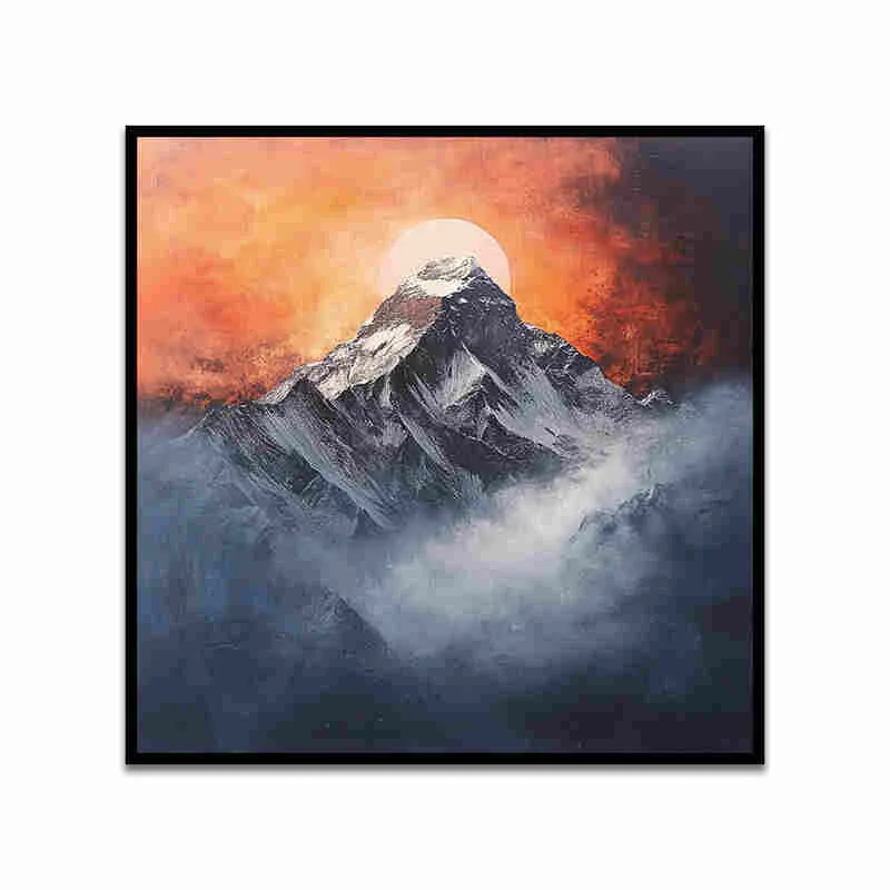 Misty Mountains Canvas Wall Art With Frame media 4